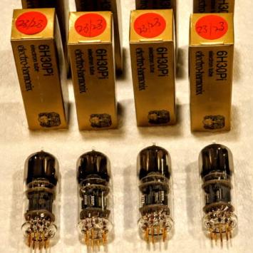 Electro-Harmonix EH Platinum Matched QUAD (FOUR) 6H30 6H30Pi GOLD tubes Gold Pins