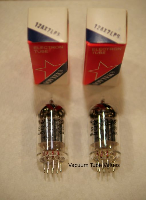 SOVTEK PAIR (TWO) 12AX7 12AX7LPS ECC83  PIN Preamp Tubes