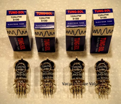 TUNG-SOL QUAD (FOUR) 12AU7W 6189 12AU7 Preamp Tubes