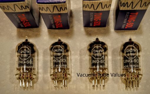 TUNG-SOL QUAD (FOUR) 12AU7W 6189 12AU7 Preamp Tubes - Image 2