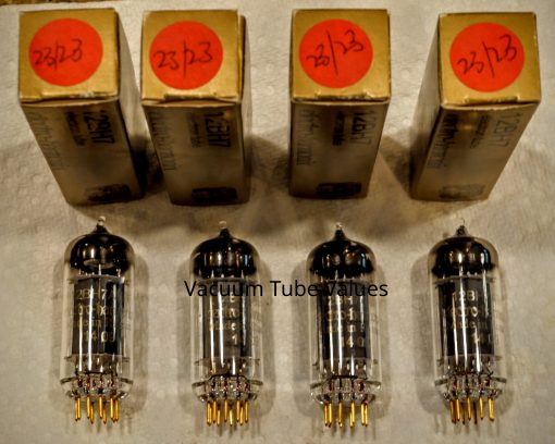 Electro-Harmonix EH Platinum Matched Quad (FOUR)12BH7 GOLD tubes Gold Pins - Image 2