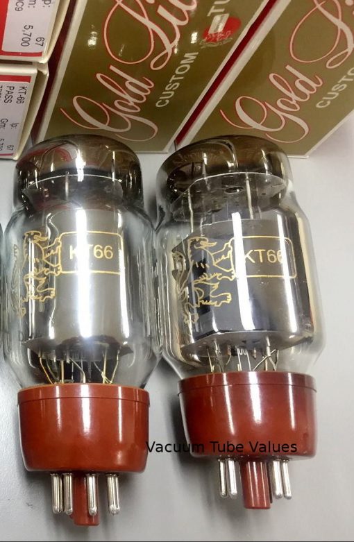 PAIR (TWO) Factory Platinum Matched Genalex Gold Lion KT66  Tube
