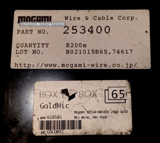 Mogami W2534 2534 Microphone Wire 24ga Gold Mic Wire, Per Foot - Image 2