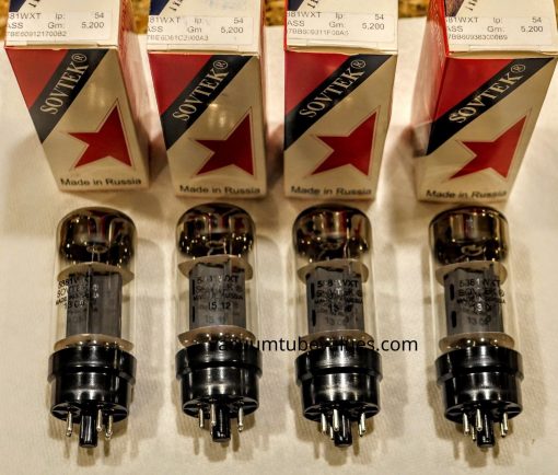 Sovtek Factory Platinum Matched QUAD (FOUR) 5881WXT Power Tubes
