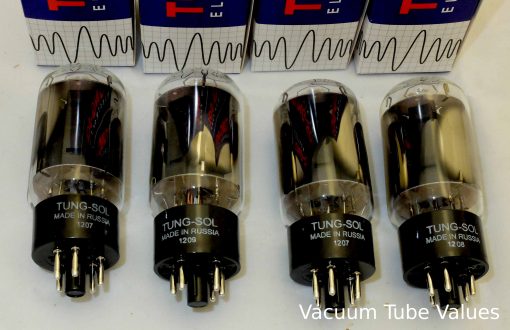 Tung-Sol Factory Platinum Matched QUAD (FOUR) 6L6GC STR Power Tubes - Image 4
