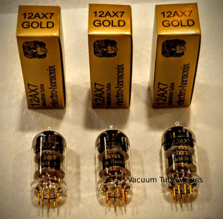 ElectroHarmonix TRIO (THREE) 12AX7 ECC83 GOLD PIN Preamp Tubes