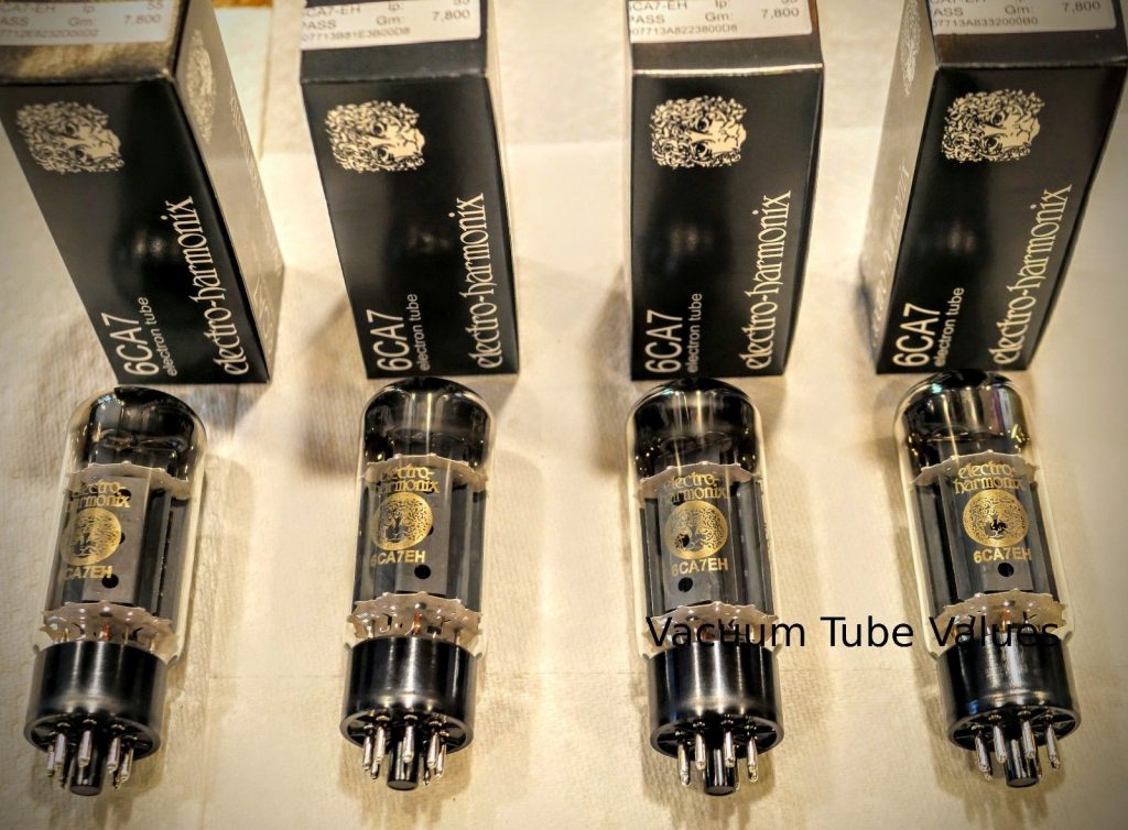 Electro-Harmonix Factory Platinum Matched QUAD (FOUR) 6CA7 6CA7EH Power  Tubes