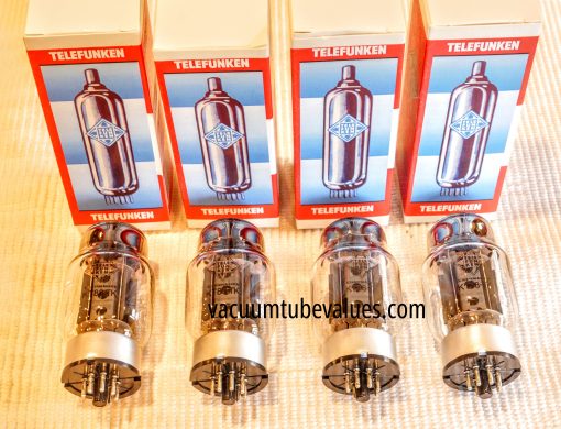 QUAD (FOUR) FACTORY MATCHED Telefunken Elektroakustik KT88 Black Diamond Tube