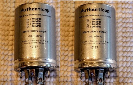 TWO 40-40-20-20 MFD 550V Twist Lock Capacitor Authenticap KTL-14
