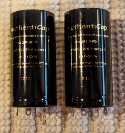 PAIR TWO 250 UF MFD 250V KTL-3 Twist Lock Capacitors Authenticap for McIntosh and others