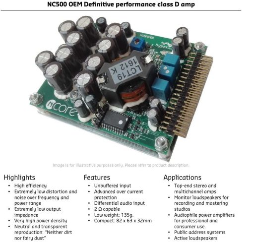 VTV AMPLIFIER NC500 Hypex NCore Monoblock with VTV Input Buffer and Sparkos SS3602 Discrete Opamp - Image 6