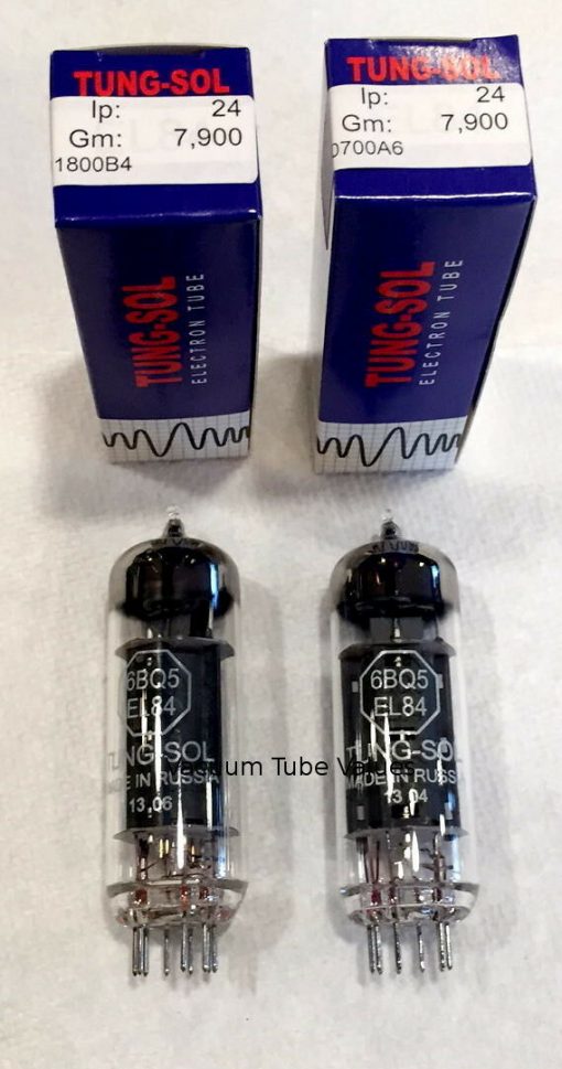 Tung-Sol  Factory Platinum Matched PAIR (TWO) EL-84 Power Tubes