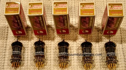 Platinum matched QUINTET (FIVE) Genalex B759 12AX7 Preamp Tubes