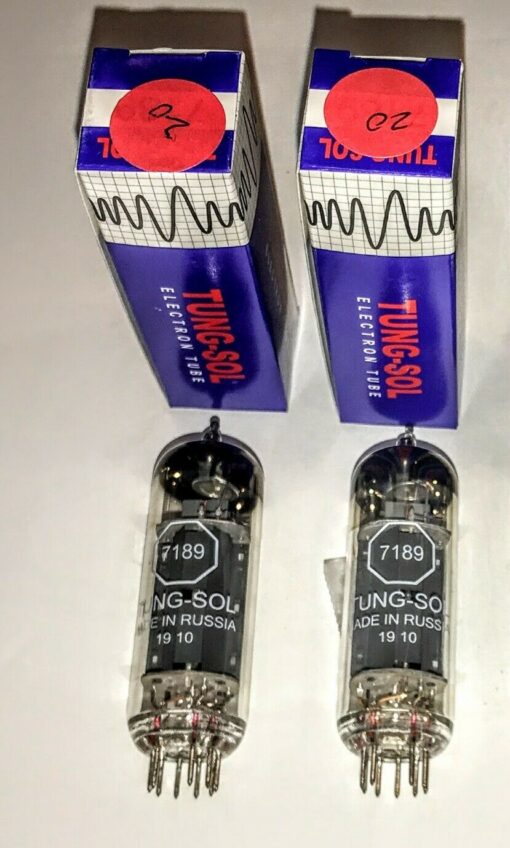 Tung-Sol  Factory Platinum Matched PAIR (TWO) 7189 Power Tubes