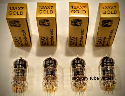 Electro-Harmonix QUAD (FOUR) 12AX7 12AX7EH GOLD Tubes
