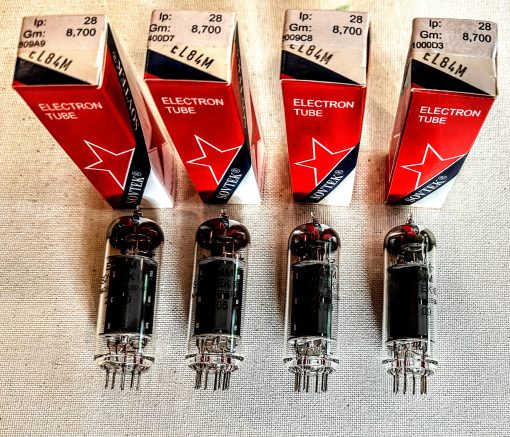 Pair (Two)  Factory Platinum Matched Sovtek EL84M EL-84 Tubes
