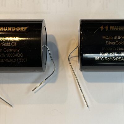 PAIR (two) Mundorf MCap Supreme Silver Gold Oil 10 uf