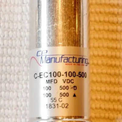 Capacitor CE MFG CAN ELECTROLYTIC MALLORY 500V 100-100 MFD USA