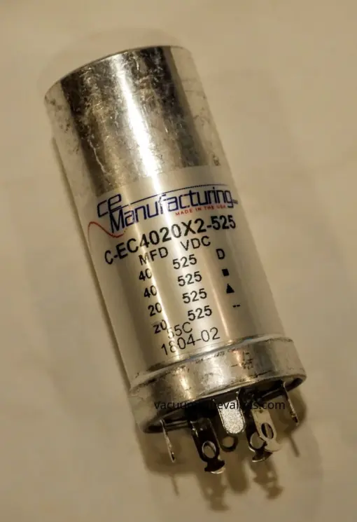 Capacitor CE MFG CAN ELECTROLYTIC MALLORY 525V, 40/40/20/20µF USA MFD