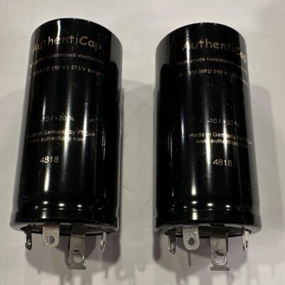 PAIR TWO 330 UF MFD 250V KTL3-3 Twist Lock Capacitors Authenticap for McIntosh and others